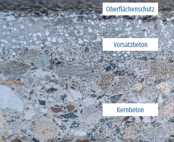 Pflasterstein aus Kernbeton_Vorsatzbeton und mit Oberflächenschutz_Rhein-Chemotechnik GmbH